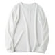 thumbnail image 1 of pstuiky camisa de manga larga para hombre, Camisa informal de manga larga para hombre, color liso, informal, con parte inferior de capa Tops de hombre l, 1 of 6