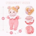 thumbnail image 4 of OUOZZZ 10" Soft Baby Doll, First Baby Doll for 1 Year Old Girls- Birthday Gift Baby Learning Toy Plush Rag Doll for Toddlers, Pink, 4 of 7