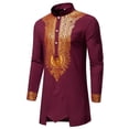 thumbnail image 2 of Liyamei Chemise Dashiki à Manches Longues Imprimée de Luxe pour Hommes Automne Hiver, 2 of 5