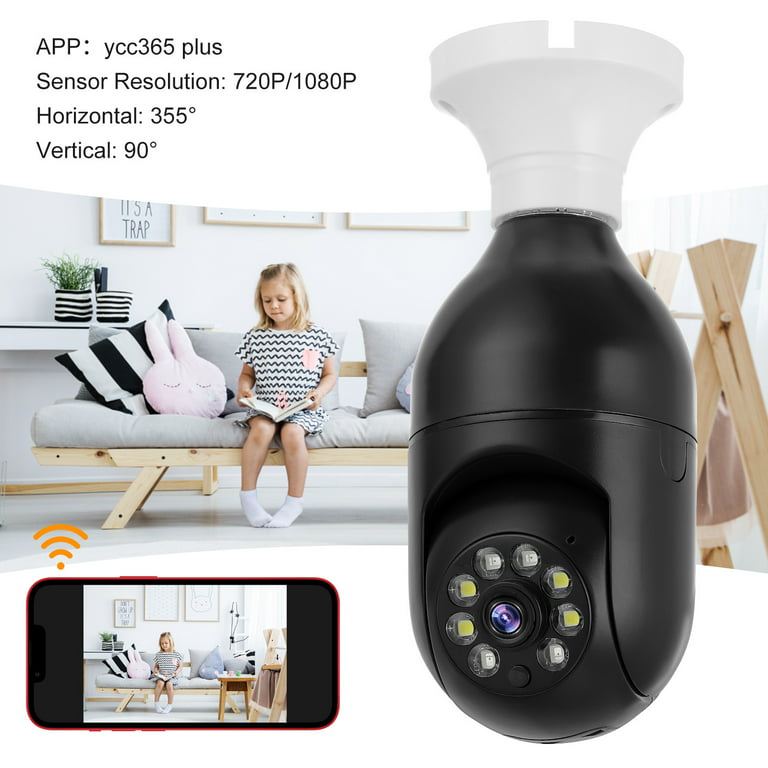 Ampoule Caméra Espion De Surveillance Hd 2mp 360° Wifi Ip E27 Vision  Nocturne Ir + Sd à Prix Carrefour
