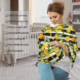 thumbnail image 4 of Fotbe Orange and Lemon Pattern Car Seat Covers for Babies, Nursing Breastfeeding Cover Infant Carseat Canopy, Soft Stretchy Carrier Cover, 4 of 9