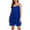 Blue, variant on 2025 Women Sequin Dress Solid Color Sparkly Glitter Spaghetti Strap Sleeveless Short Fashion Party Night Out Club Cake Dress Purple M