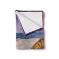 thumbnail image 2 of Nature Soft Flannel Fleece Throw Blanket, Pastoral Colorful Autumn Morning in the Majestic Mountains European Peaks Print, Cozy Plush for Indoor and Outdoor Use, 50" x 70", Multicolor, by Ambesonne, 2 of 6