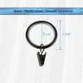 thumbnail image 2 of 1.25" Black Curtain Rings, by PlusCasa (10 Pack), 2 of 3
