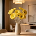 thumbnail image 5 of Yellow Gerbera Daisy, Bright Real Touch Artificial Flower with Bendable Stalks, Vivid Floral Decor, Cheerful Arrangement for Home Wedding Party Vase Table Display, 15.16*3.35in, 5 of 6