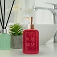 thumbnail image 7 of Empty Hand Soap Dispenser with Pump Durable Reusable Container Ceramic 16oz Pump Bottle for Outdoor Countertop Travel Hotel Kitchen , Red, 7 of 7