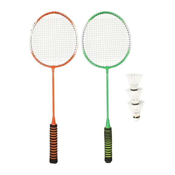Badminton Racket Shuttlecocks Set, Badminton Racket Set Steel Alloy Comfortable Handle High Elastic Sponge for Training