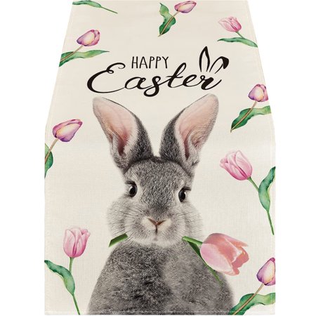 

Easter Table Runner Spring Summer Seasonal Holiday Kitchen Dining Table Decoration for Indoor Outdoor Home Party Decor 13 X 108 Inch