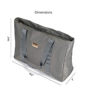 Badgley Mischka Women's Nylon Travel Tote Weekender Duffle Bag - Lightweight Travel Bag (Grey)