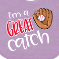 thumbnail image 4 of Inktastic I'm a Great Catch Baseball Glove Boys or Girls Baby Bib, 4 of 4