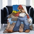 thumbnail image 6 of Super Mario Blanket, Super Soft Throw Blanket For Bed Sofa Couch, Cozy Flannel Blanket For Bedroom Livingroom, 50"X40", 6 of 9