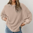 thumbnail image 3 of Enjoytime Womens Shirts 2024 Crewneck Solid Color Pullover Basic Tops Long Sleeve Shirt Top Women Winter Clothing, 3 of 5