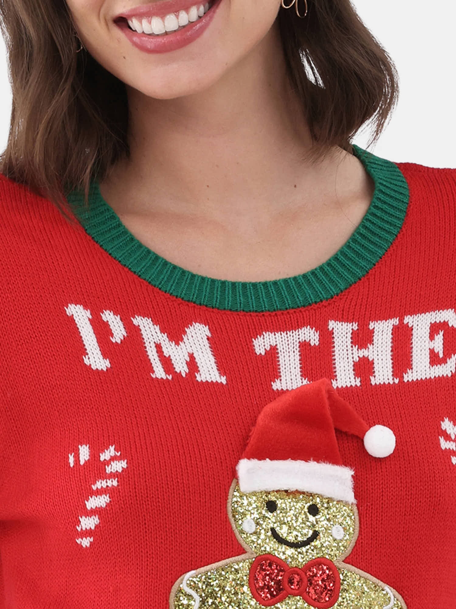 No Boundaries Christmas Sweater, Women's and Women's Plus