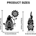 thumbnail image 2 of Sunflower Gnomes Stencils 11.7×8.3inch 3 Gnomes Wearing Hats Fall Floral Bee Gnome Stencils with Paint Brush Reusable Sun Bee Flower Autumn Templates for Wood Wall Furniture Silver for diy making, 2 of 7