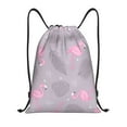 thumbnail image 1 of Saiise Pink Flamingo Pattern Sports Drawstring Backpack - String Swim Gym Bag with Wet Proof Pocket for Women&Men-Small, 1 of 6