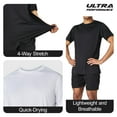 thumbnail image 2 of Ultra Performance Mens Dry-Fit Shirts 2 Pack Workout Gym T-Shirts, Athletic Tees for Men, Multipack Training Tops Black/White, 2 of 7