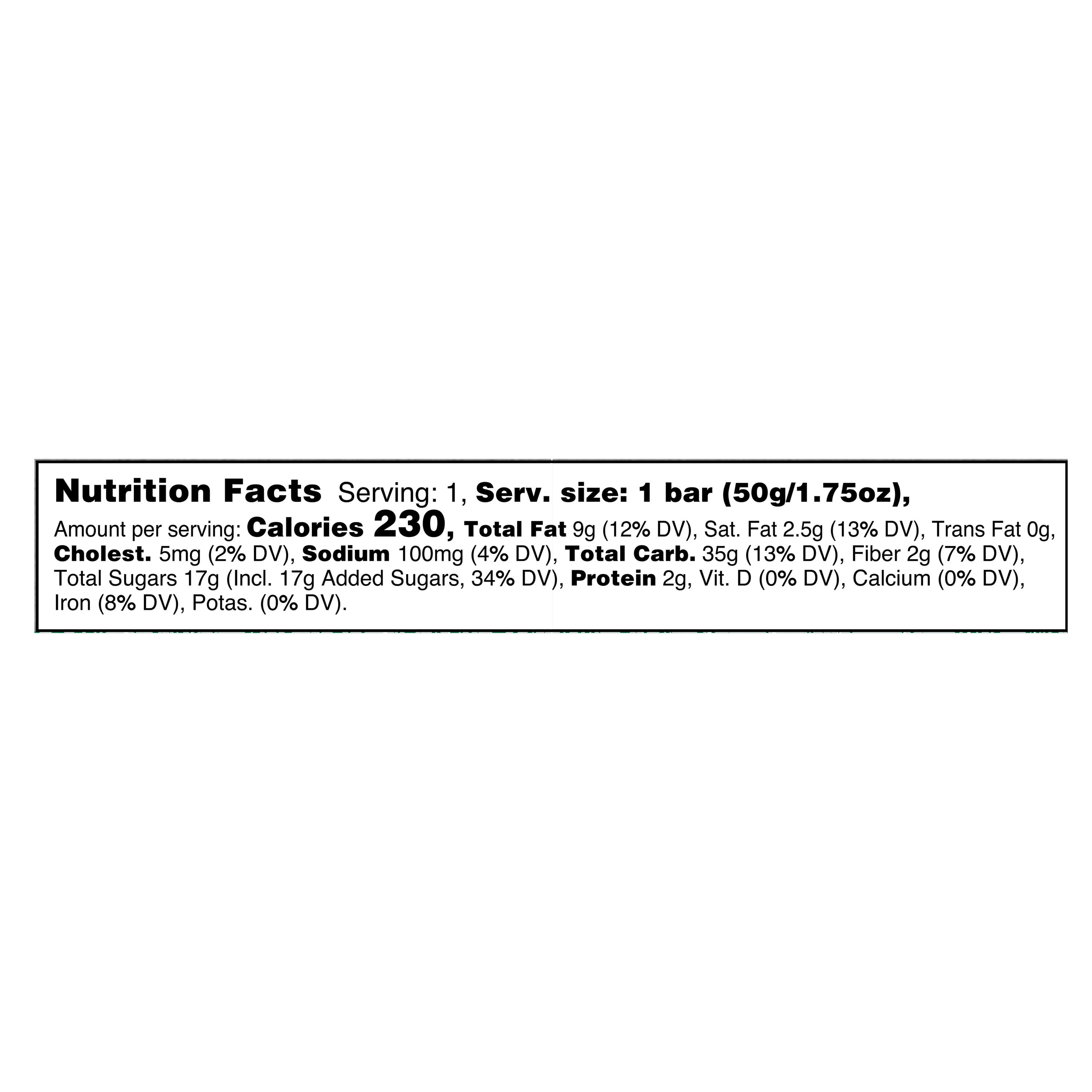 Great Value Chocolate Chip Cookie Bar, 1.75 oz