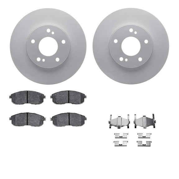 Dynamic Friction Company Front Geospec Brake Rotors with 5000 Advanced Brake Pads includes Hardware 4512-67078