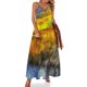 thumbnail image 1 of Vestido Van Gogh con diseño floral de almendros y escote en V, estilo bohemio, largo, para mujer, con gráficos kawaii, maxivestido 3XL, 4XL, 5XL, 1 of 7