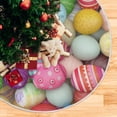 thumbnail image 5 of GZHJMY Easter Eggs Christmas Tree Skirt 48", Easter Tree Skirt Double Layers Polyester Easter Tree Skirt for Easter Holiday Party Decoration, 5 of 5