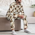 thumbnail image 7 of Sikiie Art cute koala Mens Pajama Set, Soft Warm Long Sleeve Sleepwear, Cozy Button-Down Pjs for Men-Small, 7 of 7