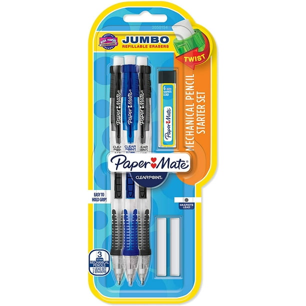 Paper Mate® Clearpoint® Mechanical Pencil, 0.7mm, #2 Lead, Blue Barrel,  Pack Of 12