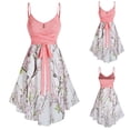thumbnail image 2 of Heliisoer Robe pour Femme, Liquidation Mode d'Été Femmes Été Décontractée Sans Manches Imprimée à Col en V Bandage Robe Caraco, 2 of 6