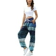 thumbnail image 4 of Xmyrz Womens Pants Loose Drawstring Printed Refreshing Lightweight Outgoing Leisure Baggy Lounge Pants Casual Trouser, 4 of 8
