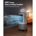 thumbnail image 5 of Flamemore Upgraded 1800CFM Evaporative Air Cooler Fan Humidifier with 6.6 gal Tank & 4 Ice Packs, Portable Swamp Cooler for Indoor/Outdoor, 5 of 10