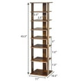thumbnail image 3 of Canddidliike Wooden Shoes Storage Stand 7 Tiers Shoe Rack Organizer Multi-shoe Rack Shoebox-Rustic Brown, Multi-Functional Shoe Rack & Storage Organizer for Entryway Closet, 3 of 7