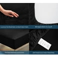 thumbnail image 5 of Royale Linens 400 Thread Count 100% American Grown Cotton Fitted Sheet King Size - All Around Elastic Fitted Sheet - Luxury Sateen Weave - Snug Fit Bottom Sheet Fit Up To 16 Inch (King, Night Black), 5 of 9