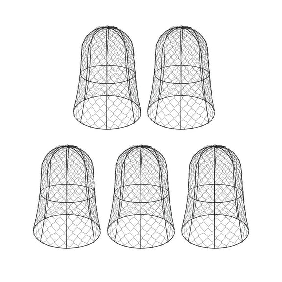 TFCFL 5 Pack Metal Garden Farm Chicken Wire Cloche Plant Protector Cover Strong Cloche Garden Protection