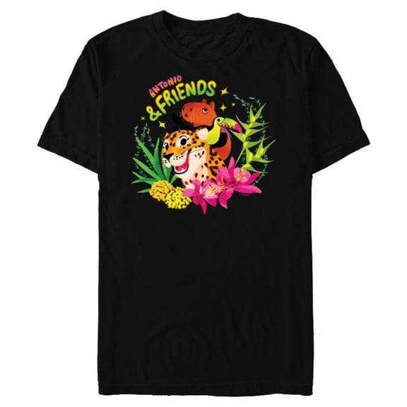 Disney Encanto Antonio & Friends Pico Parce Chispi Animals - Short Sleeve Blended T-Shirt for Adults - Customized-Black