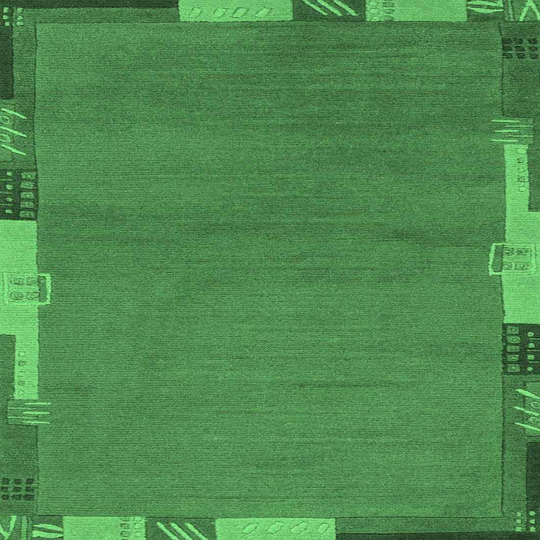 Ahgly Company Indoor Square Abstract Emerald Green Modern Area Rugs, 6 ...