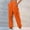 Orange, variant on JUSLIO Womens Sweatpants Comfortable Zipper Pockets Lace-up Pants for Women Casual Beige L