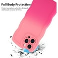 thumbnail image 2 of for iPhone 13 Pro Max Case Gradient Silicone Case with Wireless Charger, Wave Edge Soft Back Cover with Screen Protector Cover for Girls Women -Pink Red, 2 of 11