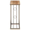 thumbnail image 3 of Hodedah Metal Frame Wood Top Over the Sofa Side Table in Bronze Finish, 3 of 4