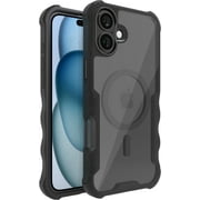 Smartish iPhone 16 Plus Protective Magnetic Case - Gripzilla Compatible with MagSafe [Rugged + Tough] Heavy Duty Armor Slim Cover w/ Drop Tested Protection for Apple iPhone 16 Plus - Clearly Black