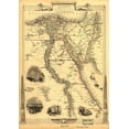 thumbnail image 2 of Vintage Maps 24x32 White Modern Wood Framed Museum Art Print Titled - Egypt and Arabia Petrea, 2 of 4