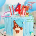 thumbnail image 5 of Birthday Candle 3D Shape Blue Red Candles with Spider Web Spider Birthday Number 4 Candle Decoration Suitable for Spider Theme Birthday Anniversary Wedding Party Graduation Party, 5 of 5