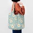 thumbnail image 4 of Vsdgher Floral Daisy Print canvas Tote Bag, Lightweight Cloth Bags, Suitable for shopping, groceries, travel, 4 of 4