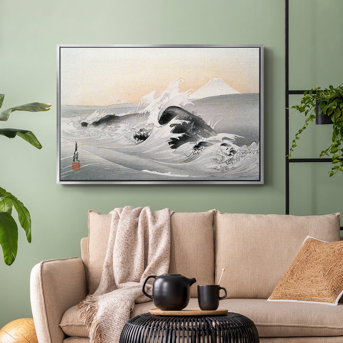 Vintage Landscape-CCCI By Wexford Home Framed in Silver Wood Gallery Wrapped Canvas 25 in. x 37 in.
