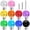 Colorful, variant on 10 PCS Colorful Cabinet Knobs Round Glass Bubbles Knobs 30mm Smooth Drawer Pulls Handle for Home, Cabinet, Drawer and Dresser with 3 Different Size Screws