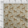 thumbnail image 2 of oneOone Georgette Viscose Brown Fabric Animal Dress Material Fabric Print Fabric By The Yard 42 Inch Wide, 2 of 4