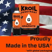 Kroil Penetrant with Graphite (Aerosol Spray-13oz Can-Single), High Temperature Penetrating Lubricant for Small Gaps, Corroded Metal, Seized Parts (PH132)