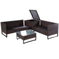 thumbnail image 6 of Patiojoy 4 Pieces Outdoor Patio Rattan Furniture Wicker Conversation Set, 6 of 8