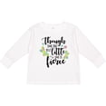 thumbnail image 3 of Inktastic Though She Be but Little She is Fierce Shakespeare Girls Long Sleeve Toddler T-Shirt, 3 of 5