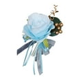 thumbnail image 3 of Tachiuwa Wedding Boutonniere Brooch Pin for Suit Bride Boutonniere Romantic Groom Flower Bridegroom Boutonniere for Wedding Party Prom Blue, 3 of 10
