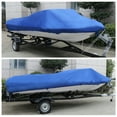 thumbnail image 2 of Unique Bargains 17-19ft 210D Blue Waterproof Boat Cover Trailerable Boat Cover Outdoor Protection Fit V-Hull Runabout, 2 of 5