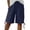 Dark Blue, variant on Cotton Capris for Women Knee Length Drawstring Waist Pockets Shorts Tie Side Bottoms Summer Lounge Streetwear Capri Pants Red XL